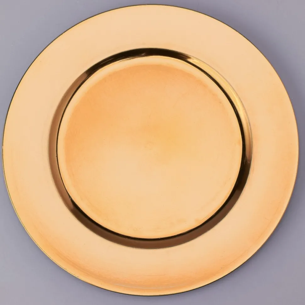 Decostar™ Plastic Charger Plate 13" - Gold - 24 Pieces