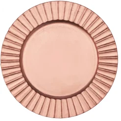 Decostar™ Plastic Charger Plate 13" - Matte Spray Finish - Rose Gold - 24 Pieces