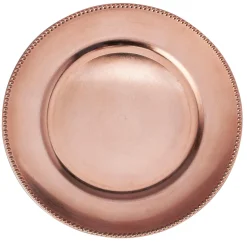 Decostar™ Plastic Charger Plate 13" - Rose Gold - 24 Pieces