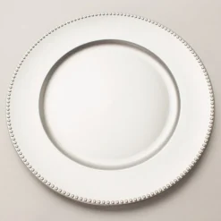 Decostar™ Plastic Charger Plate 13"- Matte Spray Finish - Silver - 24 Pieces