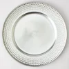 Decostar™ 13" Plastic Charger Plate - E - 24 Pack - Silver