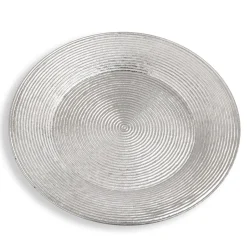 Decostar™ 13" Plastic Charger Plate - F - 24 Pack - Silver