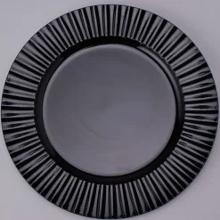 Decostar™ Plastic Charger Plate 13" - Shiny Foil Finish - Black - 24 Pieces