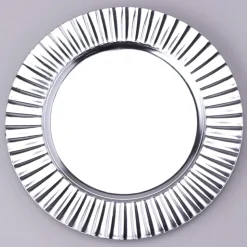 Decostar™ Plastic Charger Plate 13"- Shiny Foil Finish - Silver - 24 Pieces