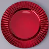 Decostar™ Plastic Charger Plate 13"- Shiny Foil Finish - Red - 24 Pieces