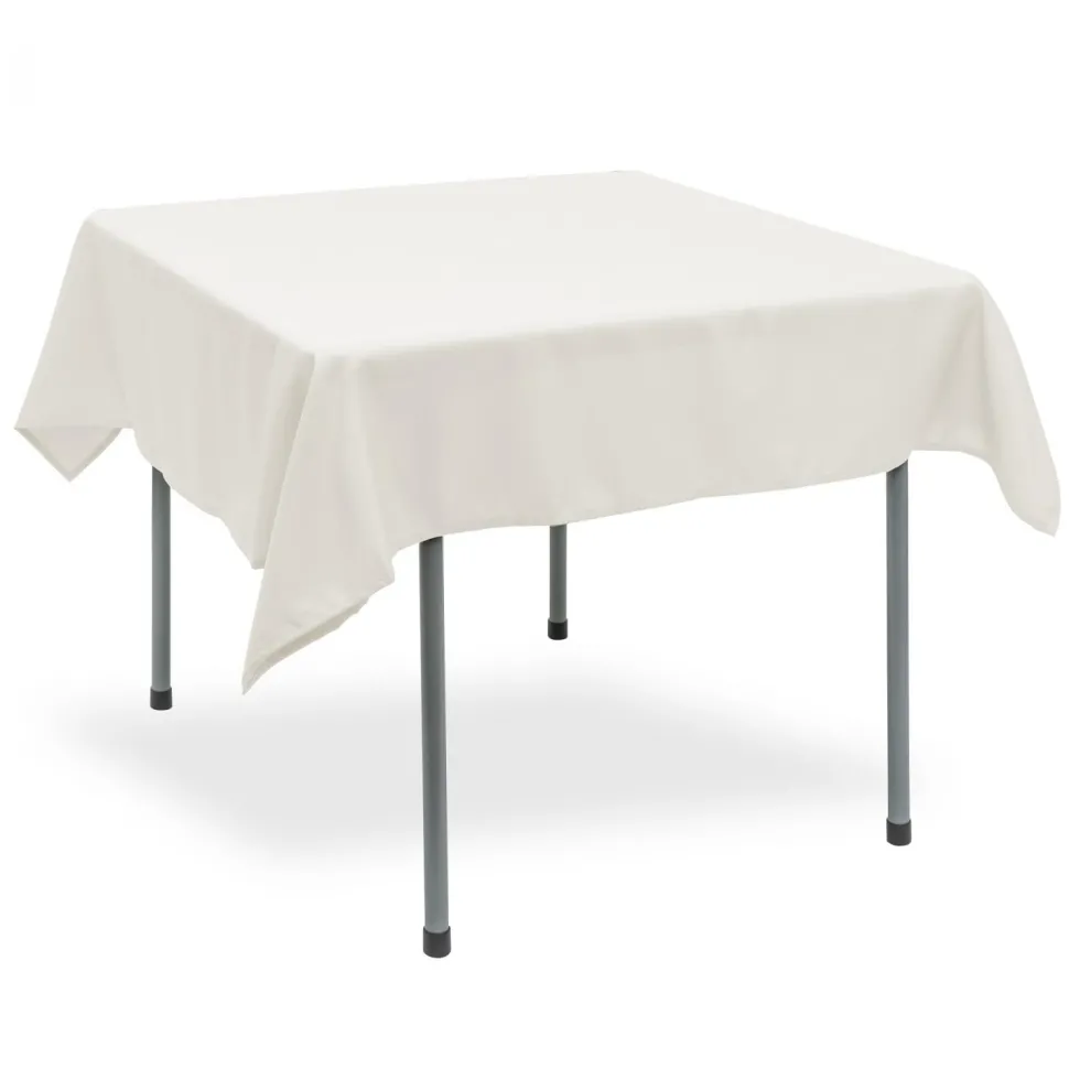 Decostar™ Polyester Square Table Cover 54" - Ivory