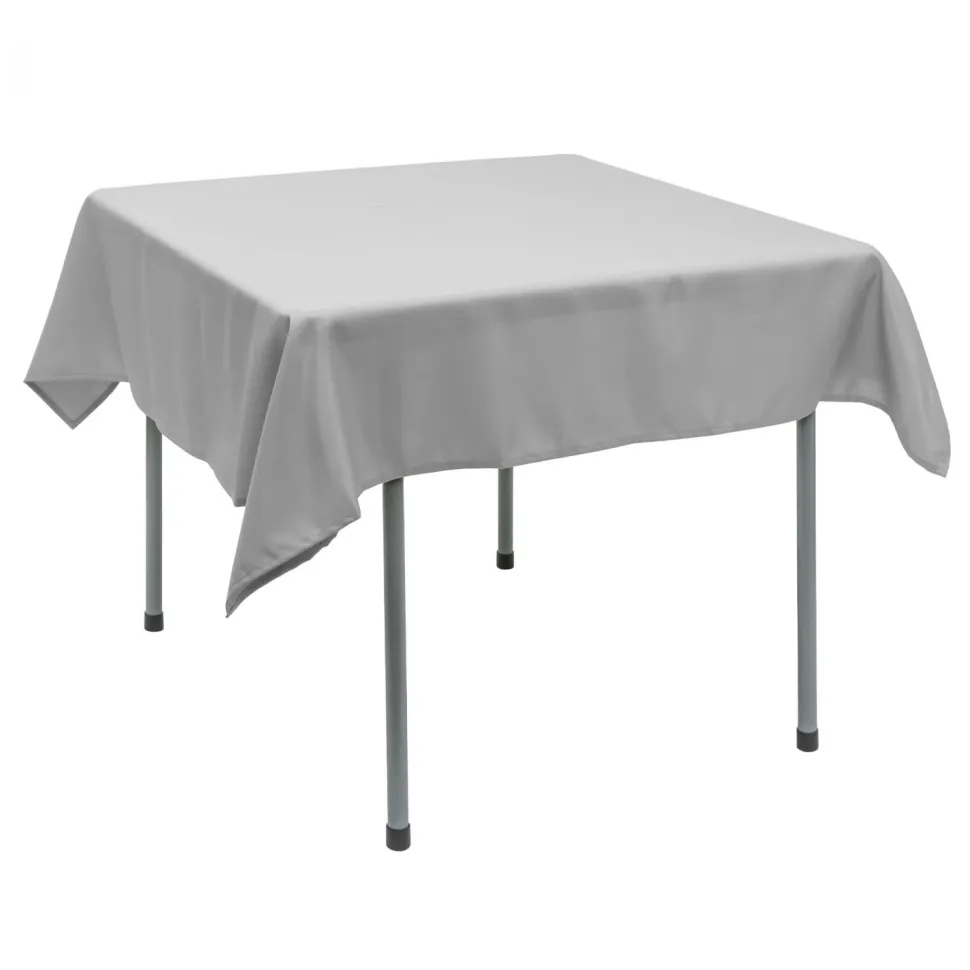 Decostar™ Polyester Square Table Cover 54" - Silver