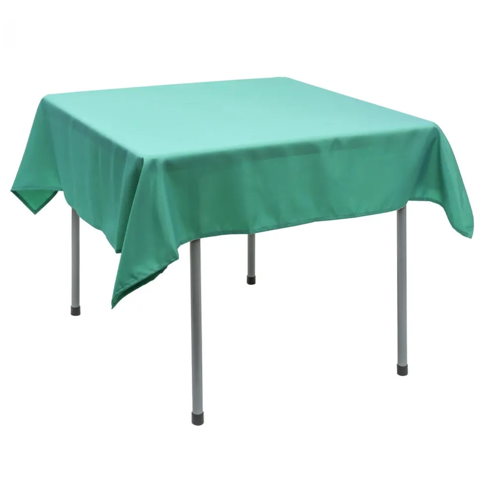 Decostar™ Polyester Square Table Cover 54" - Turquoise