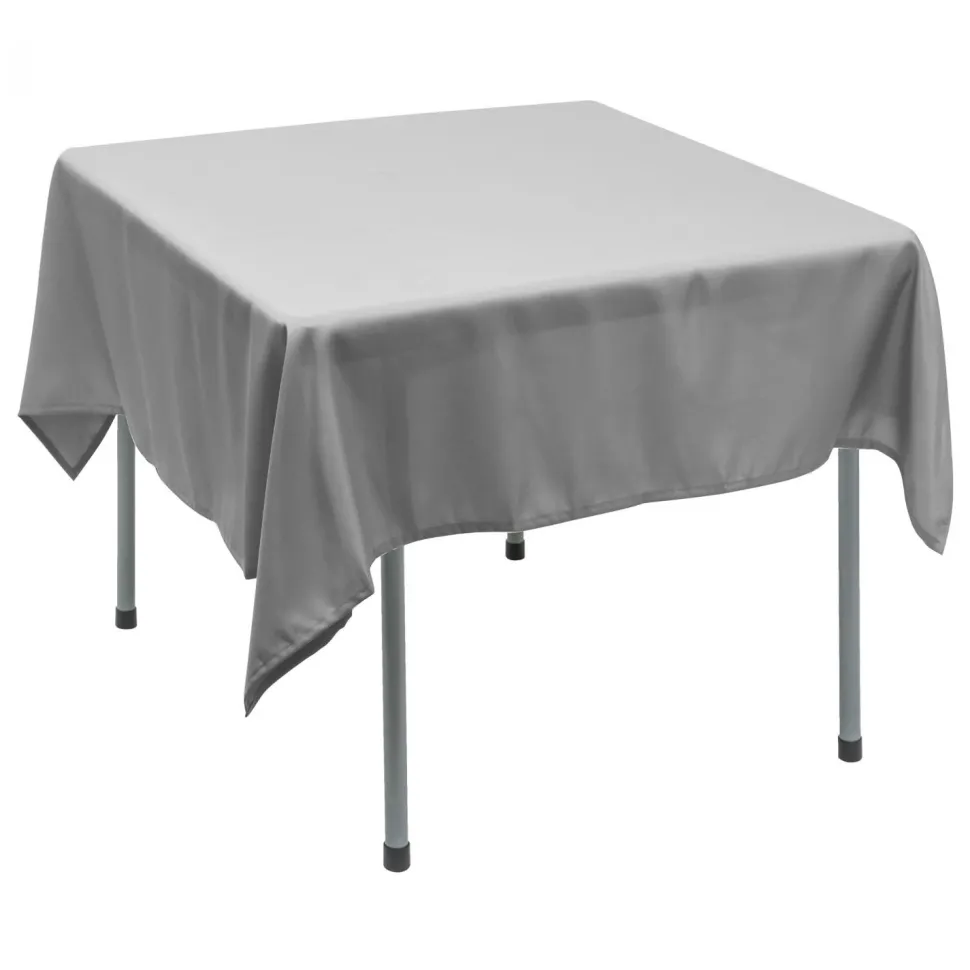 Decostar™ Polyester Square Table Cover 70" - Silver