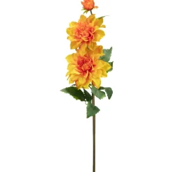 Decostar™ Premium Artificial Dahlia Branch 30" - Orange