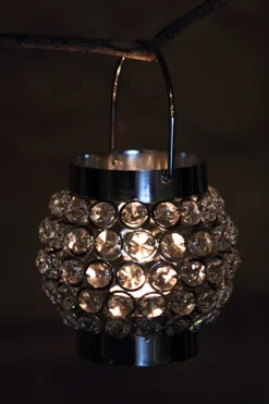 DecoStar™ Real Crystal Hanging Candle Holder - MED