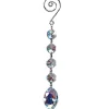 Decostar™ Real Iridescent Crystal Hanging Prisms Oval Bottom Glass Garland - 7" - 12 Pieces