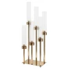 Decostar™ Rectangular Six Arm Cluster Candle Holder 24½" - Gold