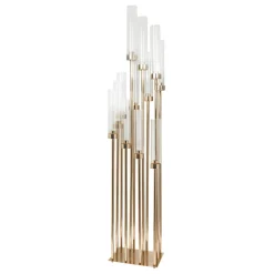 Decostar™ Rectangular Twelve Arm Cluster Candle Holder 54" - Gold