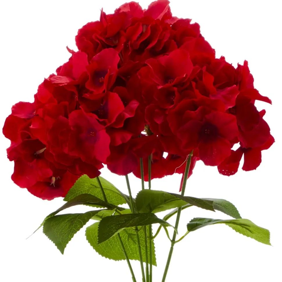 Decostar™ 18" Red Artificial Hydrangea Bouquet