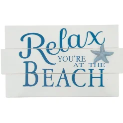 Decostar™ "Relax You're at the Beach" Wooden Wall Decor