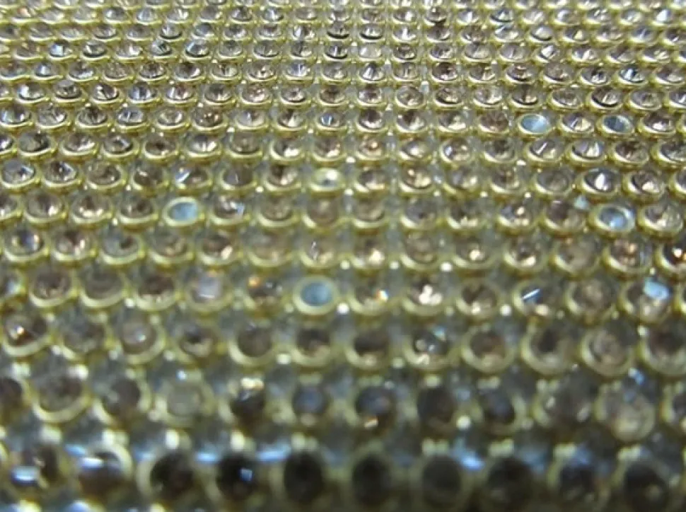 DecoStar™ Rhinestone Mesh Sheet - 4ft Long x 18" Wide - Gold