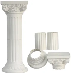 Decostar™ Roman Plastic Pillars Columns 36 1/4" - White - 4 Pieces
