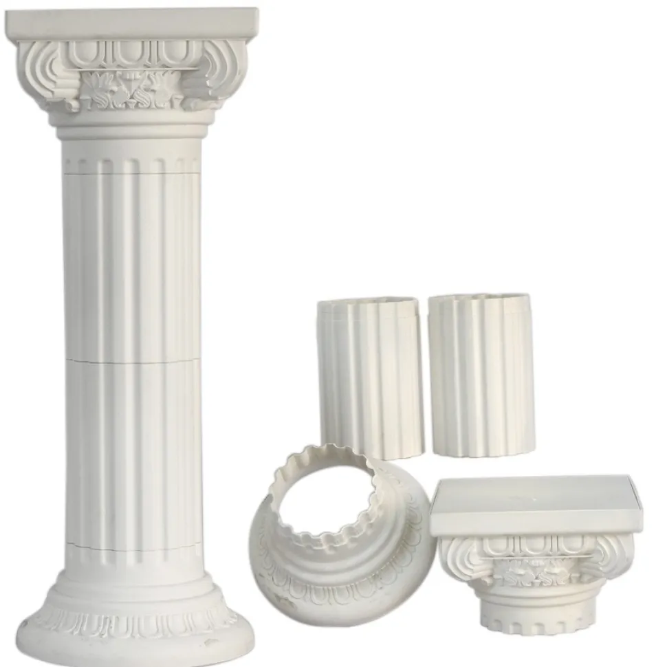 Decostar™ Roman Plastic Pillars Columns 36 1/4" - White - 4 Pieces
