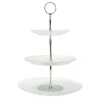 Decostar™ Round Glass Treat Stand 3 Tier 13½"