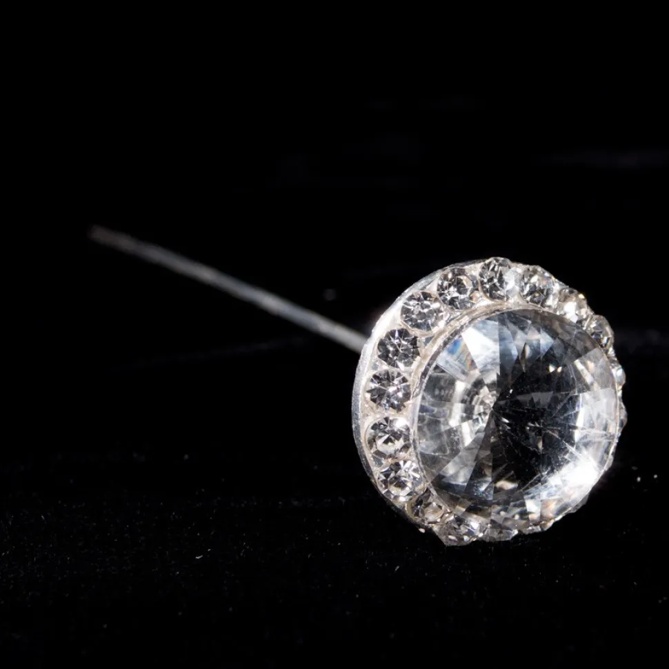 Decostar™ Round Rhinestone Pins 3 3/8" - 24 Pieces