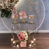 Decostar™ Round White Metal Mesh Backdrop Arch - 6.5ft Tall