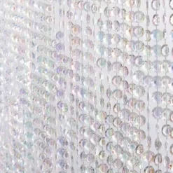 DecoStar™ Satin Top Rod Pocket 9ft. Jewel Crystal Iridescent Diamond Cut Curtain