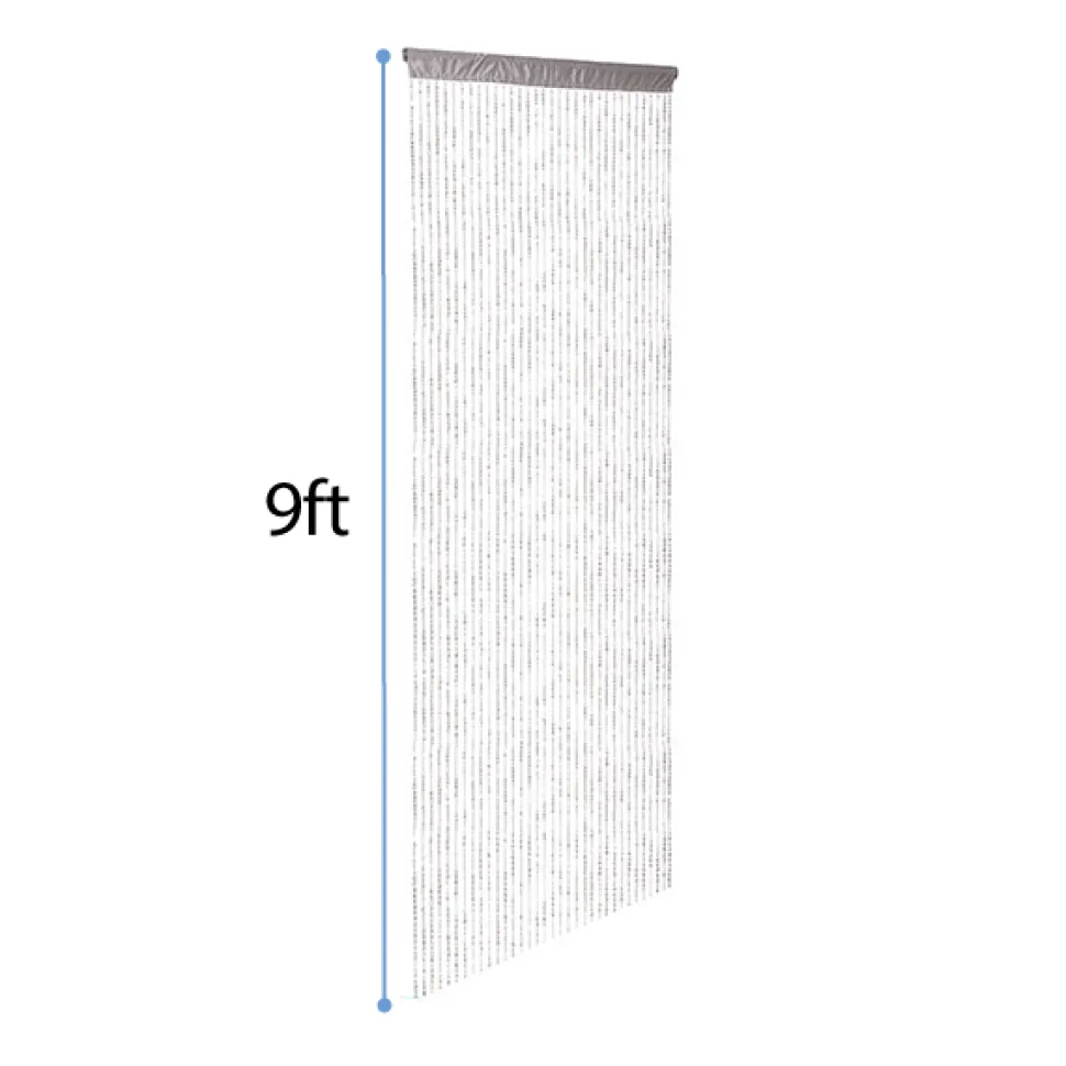 DecoStar™ Satin Top Rod Pocket 9ft. Jewel Crystal Iridescent Diamond Cut Curtain