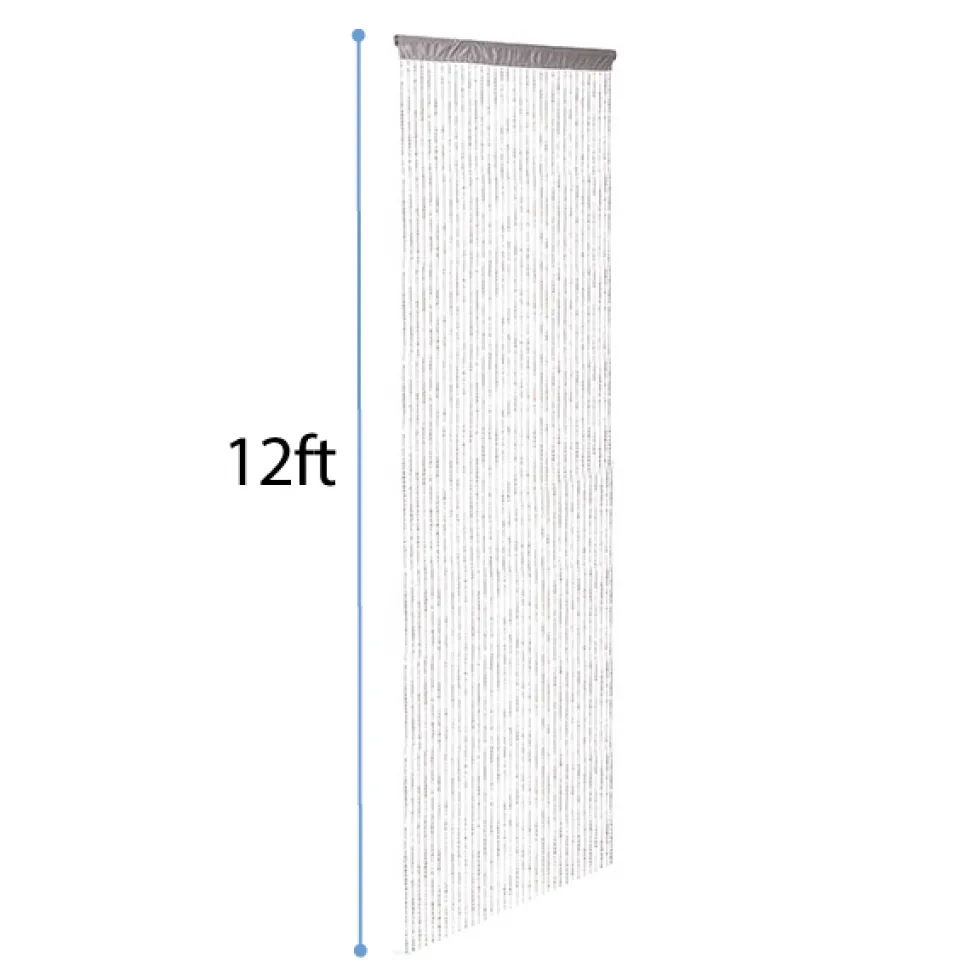 DecoStar™ Satin Top Rod Pocket 12ft. Jewel Crystal Iridescent Diamond Cut Curtain