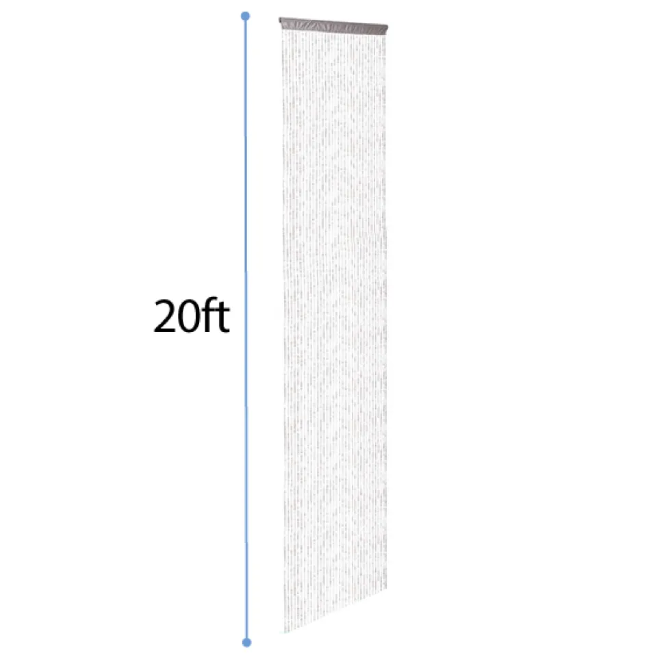 DecoStar™ Satin Top Rod Pocket 20ft. Jewel Crystal Iridescent Diamond Cut Curtain