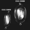 DecoStar™ Set of 6 30mm Egg Shaped Glass Globe Hanging Decor