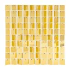 Decostar™ Shimmer Wall Panels w/ Clear Backing & Square Sequins - 24 Tiles - Gold