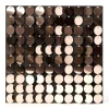 Decostar™ Shimmer Wall Panels w/ Black Backing & Round Sequins - 24 Tiles - Metallic Champagne