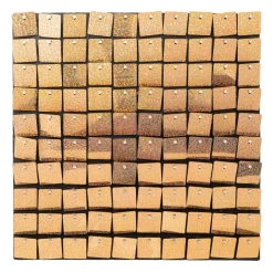 Decostar™ Shimmer Wall Panels w/ Black Backing & Square Sequins - 24 Tiles - Glitter Rose Gold