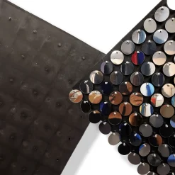Decostar™ Shimmer Wall Panels w/ Black Backing & Round Sequins - 24 Tiles - Fuchsia