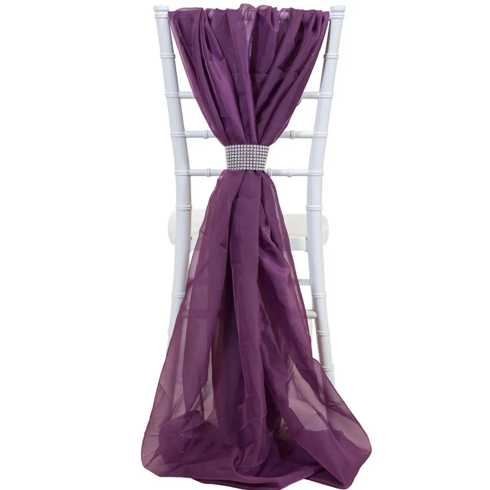 DecoStar™ Single Piece Simple Back Chair Accent - Eggplant