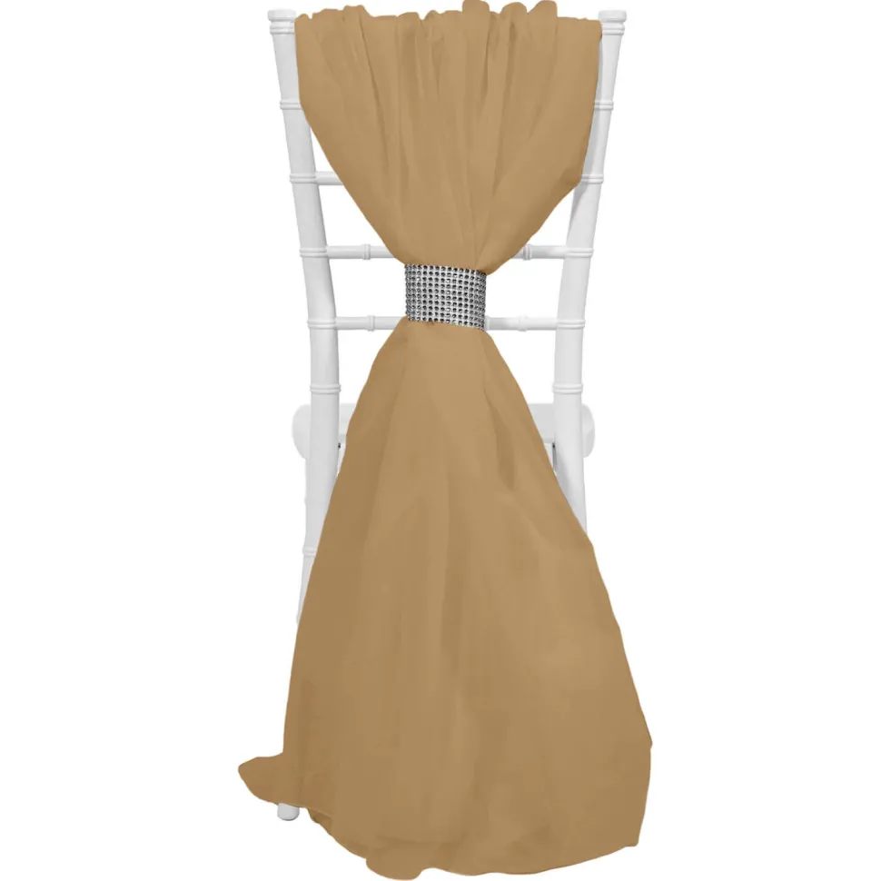 DecoStar™ Single Piece Simple Back Chair Accent - Taupe