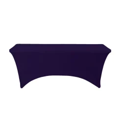 Decostar™ Spandex Rectangle Table Covers 8ft - Purple