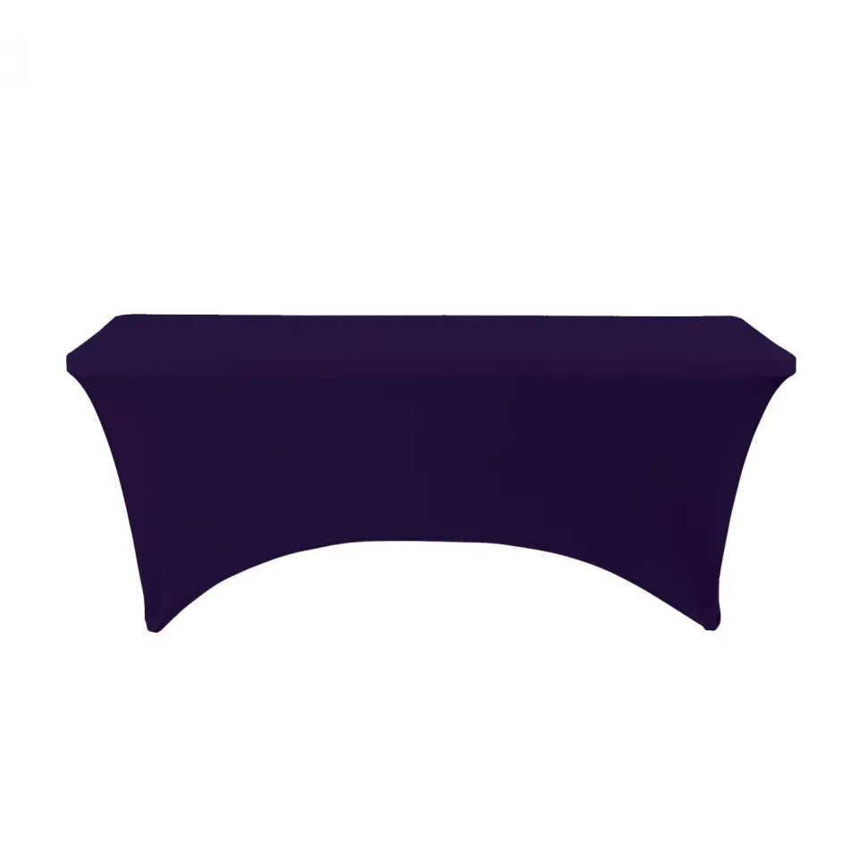 Decostar™ Spandex Rectangle Table Covers 8ft - Purple