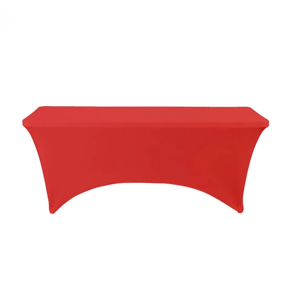 Decostar™ Spandex Rectangle Table Covers 8ft - Red
