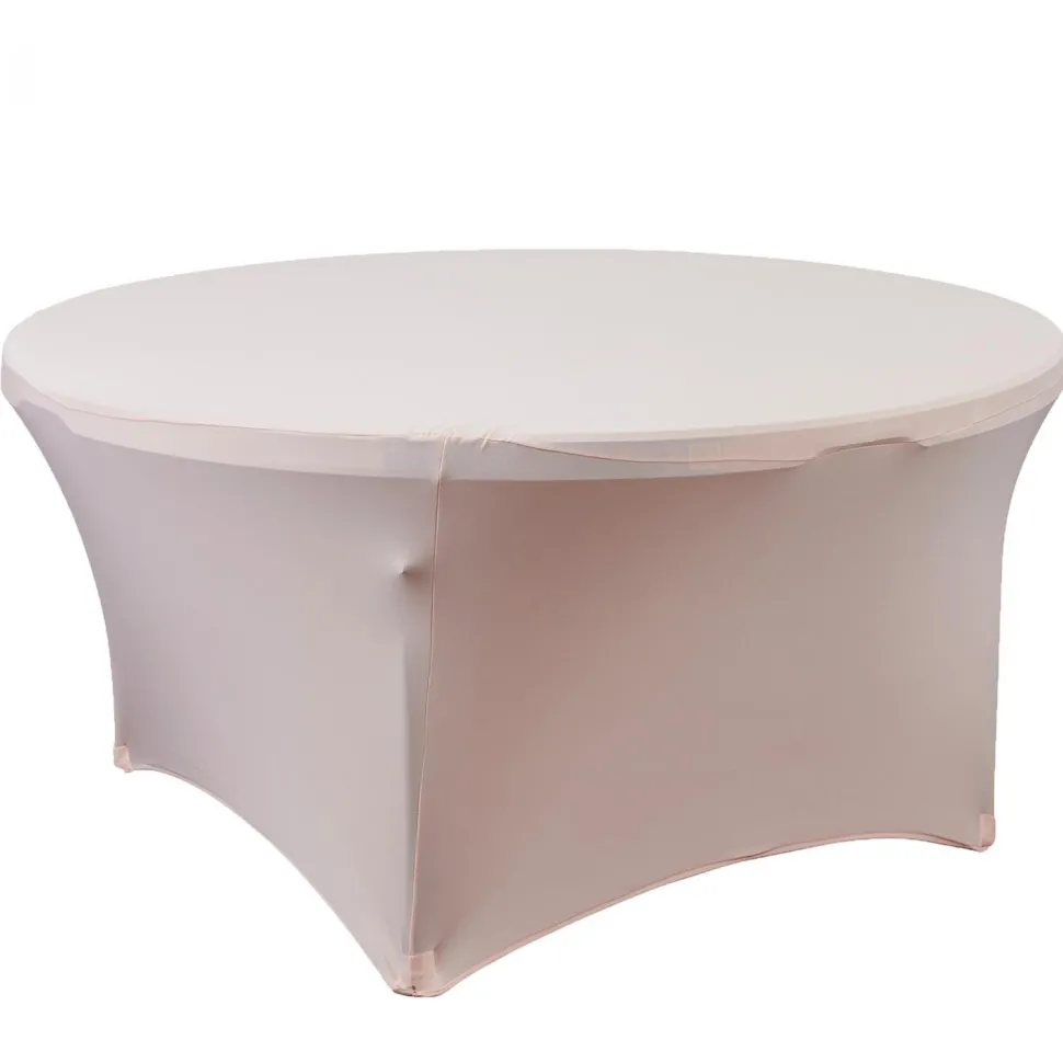 Decostar™ Spandex Round Table Cover 60" - Blush