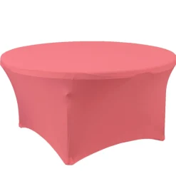 Decostar™ Spandex Round Table Cover 60"- Coral