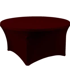 Decostar™ Spandex Round Table Cover 72" - Burgundy