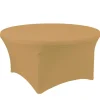 Decostar™ Spandex Round Table Cover 72" - Champagne