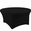 Decostar™ Spandex Round Table Cover 72" - Black