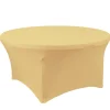 Decostar™ Spandex Round Table Cover 60" - Champagne