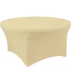Decostar™ Spandex Round Table Cover 60" - Ivory