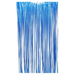 Decostar™ Sparkle Metallic Foil Fringe Curtain 96" - Royal Blue