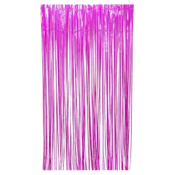 Decostar™ Sparkle Metallic Foil Fringe Curtain 96" - Fuchsia