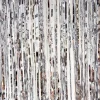 Decostar™ Sparkling Metallic Foil Fringe Curtain 96" 12 Pieces - Silver